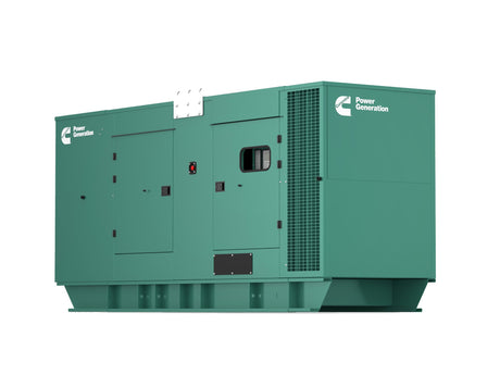 Cummins C Series diesel generator set - green canopy, white background