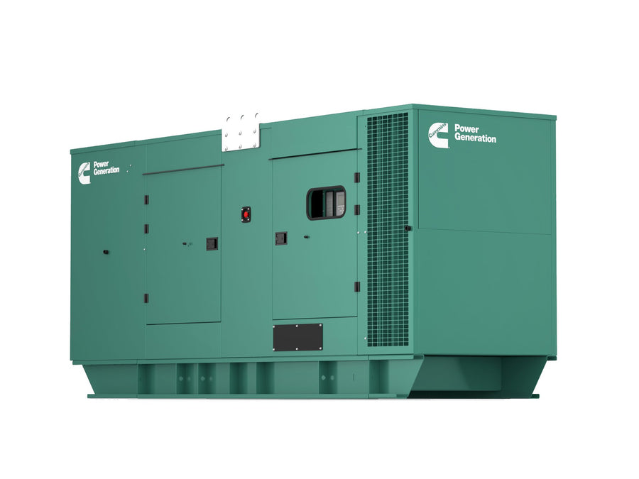 Cummins C Series diesel generator set - green canopy, white background