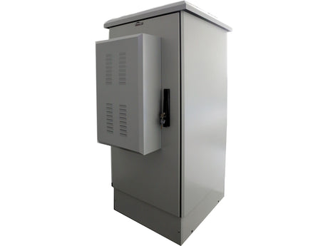 Zhiting Outdoor IP55 Edge Rack Cabinet (18U-42U) — weatherproof outdoor equipment cabinet with vented inner enclosure