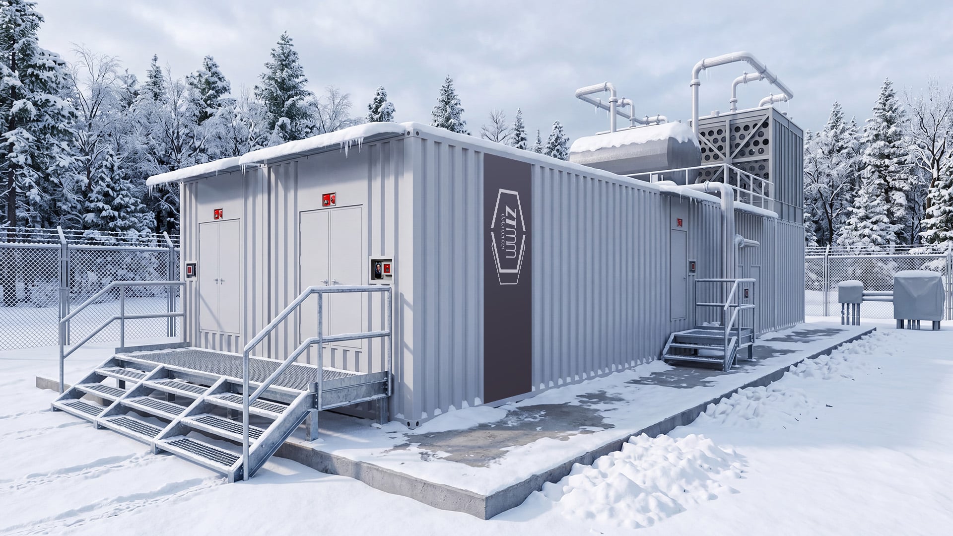 Containerized data center module — representative product photo